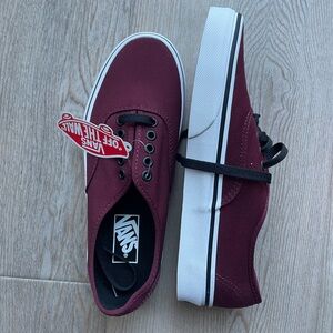 Brand New! Burgundy Vans size 8.5